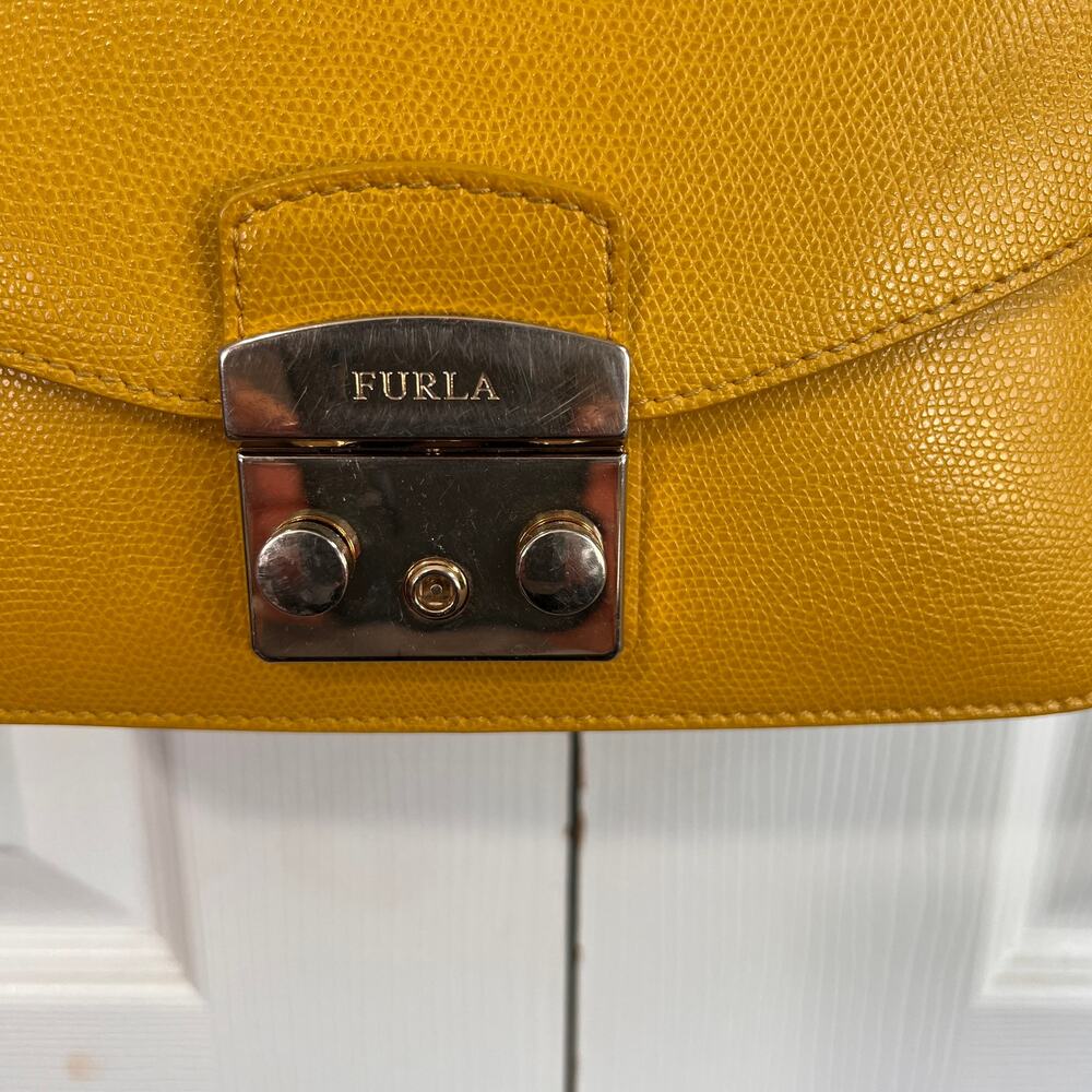 Furla Metropolis Yellow crossbody Bag Leather - Picture 5 of 16